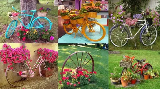 66 Best Upcycle Bicycle Garden Decoration Ideas | Old Bikes in the Garden